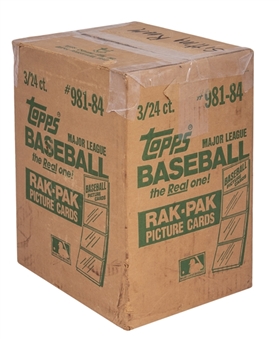 1984 Topps Baseball Rak Pak Factory Sealed Case (3 Boxes) - Possible Don Mattingly, Darryl Strawberry Rookie Cards!